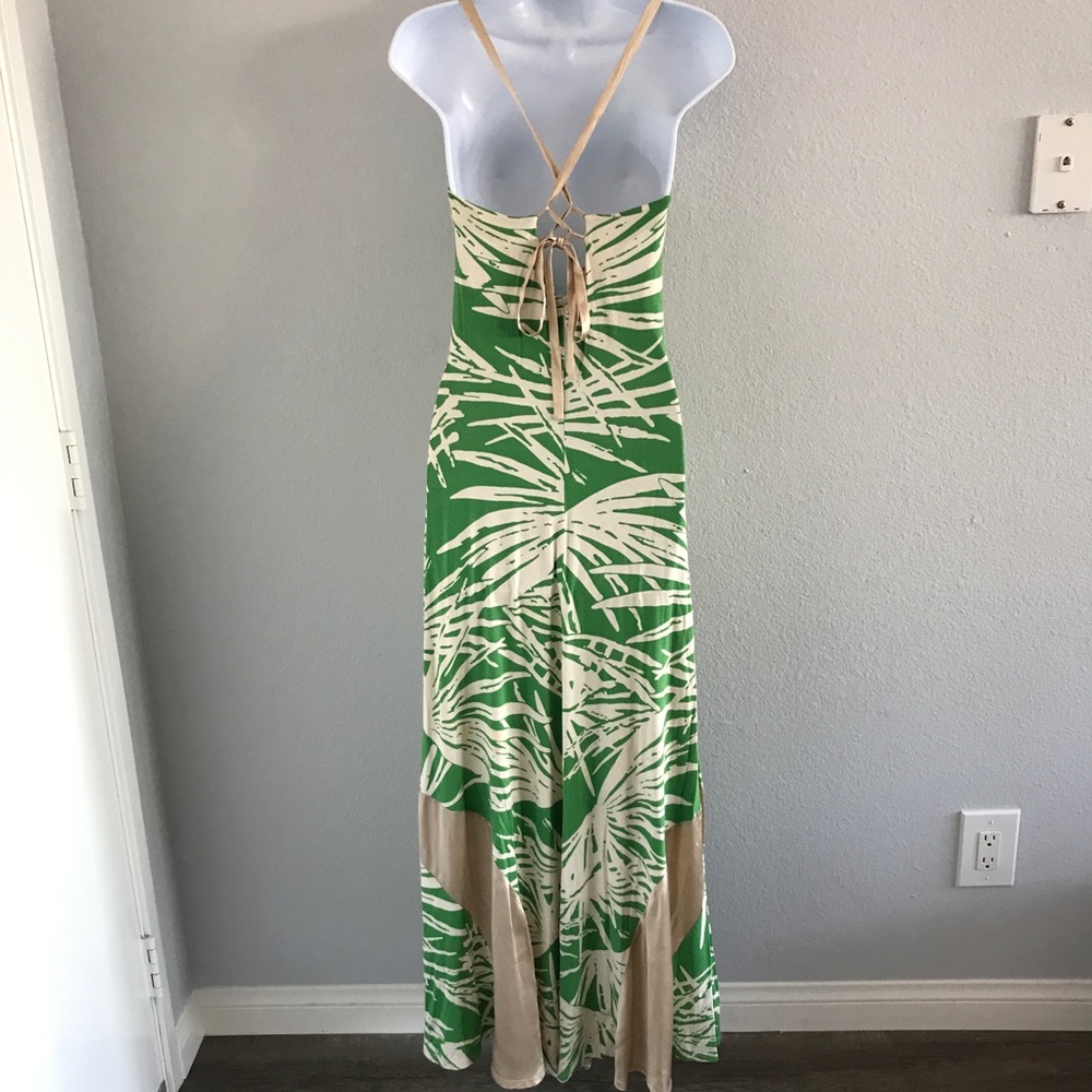 Nordstrom Tropical Hype Green Palm Maxi Dress - Picture 2 of 4